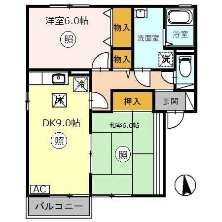 扇山パーク　Ｂの間取り
