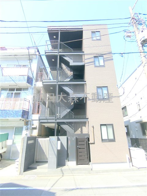 ロータス糀谷の外観|2017年2月築　重量鉄骨造地上4階建てTVモニター付オートロックバストイレ別独立洗面台！
京急空港線糀谷駅近徒歩3分の東京都大田区西糀谷4丁目　