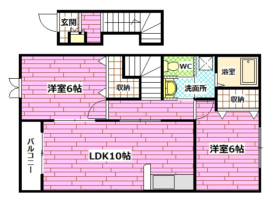 プラシード　B棟の間取り