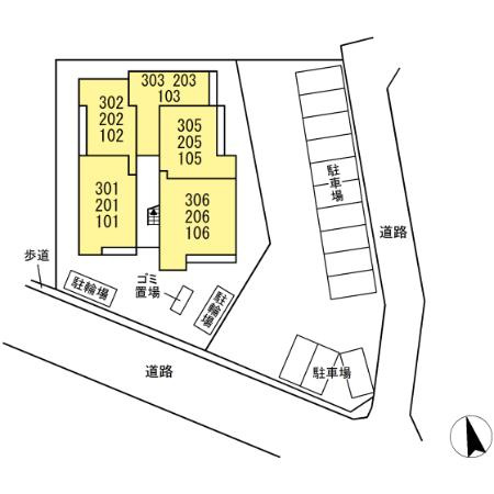 (仮称)トリシア円行2丁目プロジェクトの区画図