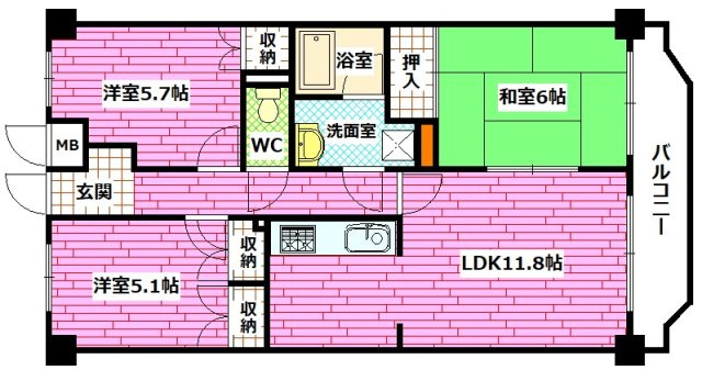 溝手ビルの間取り