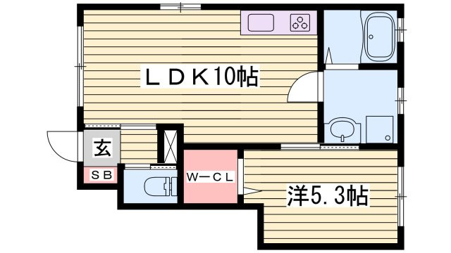 メルベーユ蓼野の間取り