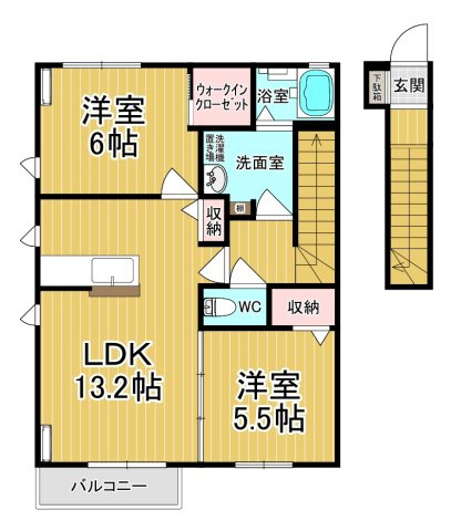 【間取り】 | Ｌｅ　Ｌｉｅｎ (ル リアン）Ⅰ | ファミリーさん向けのお部屋です♪