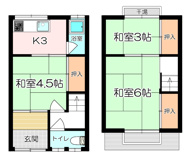 緑ヶ丘北町連棟貸家の画像