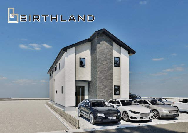 新築戸建・新築建売　郡山市安積町12期　安積第三小・安積第二中の外観パース|完成予想図