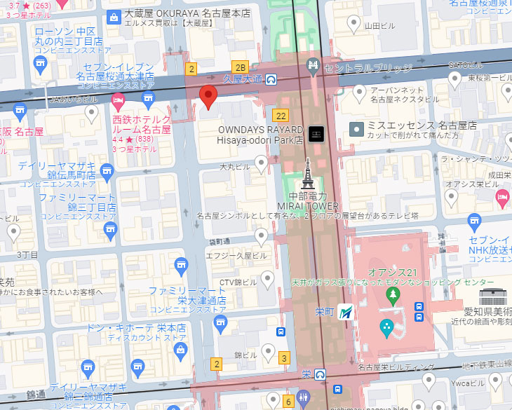 オーキッドプレイス名古屋錦ビルの地図