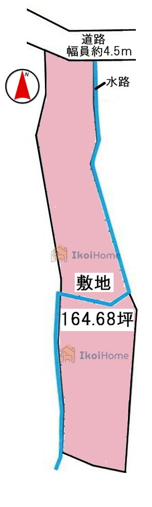 神戸市西区小山2丁目　土地の土地図|●年中無休：当日予約可●敷地約164.68坪！前面道路は4.5mで間口は約6.9mございます！