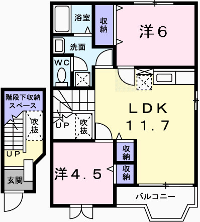 グリーンヒルズⅡの間取り