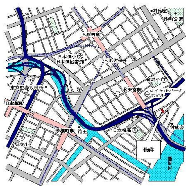 パークキューブ日本橋水天宮の地図