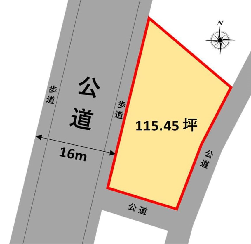 売地　渋川市渋川の区画図