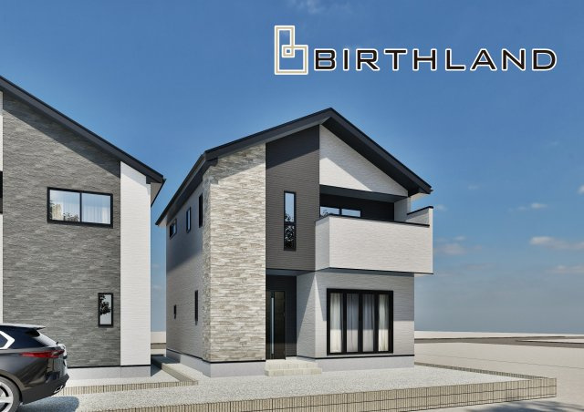 新築戸建・新築建売　郡山市安積町12期　安積第三小・安積第二中の外観パース|完成予想図