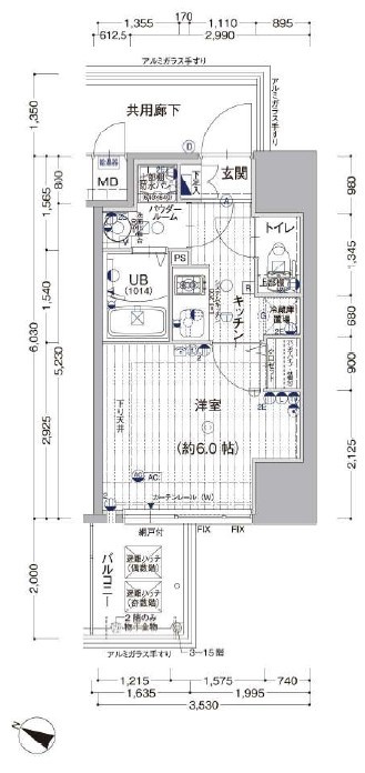 エスリード神戸三宮ヒルズの間取り
