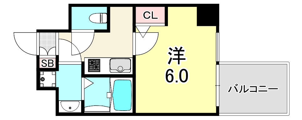 エスリード神戸三宮ヒルズの間取り