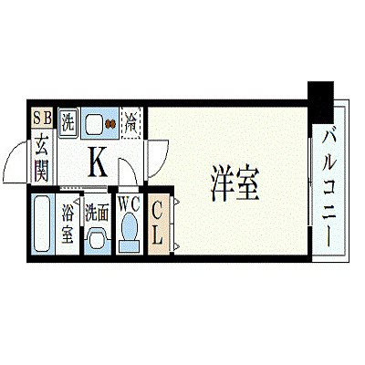レジディア三宮東の間取り