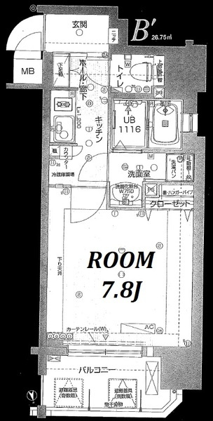 エイペックス大阪城西の間取り
