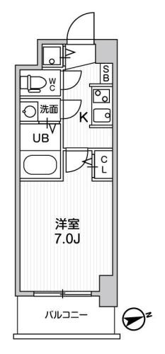 Fortuney北堀江の間取り