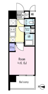 エスリード難波VALOREの間取り