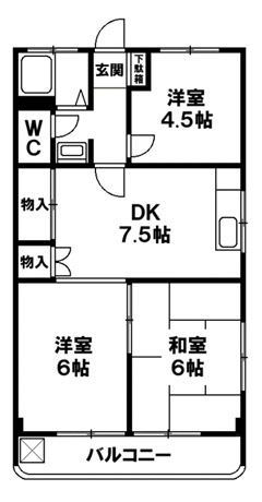常盤台ハイツの間取り