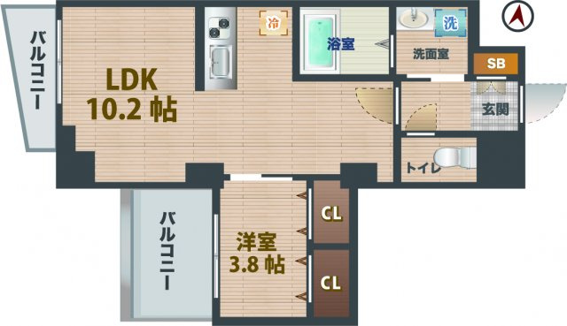 【間取り】 | クラシー中野弥生町 | 1LDKのお部屋です。