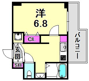 スワンズ神戸三宮イーストの間取り