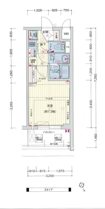 プレサンスTHE神戸の間取り