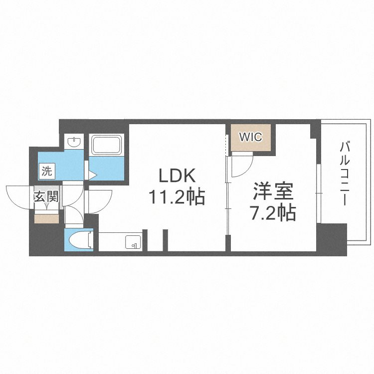 S-RESIDENCE日本橋Qualierの間取り