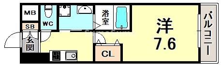 エスリード神戸三宮パークビューの間取り