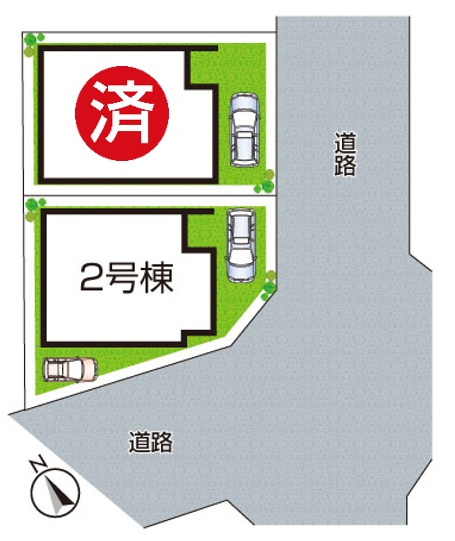 伊丹市堀池　第13期　新築一戸建ての区画図|全2区画