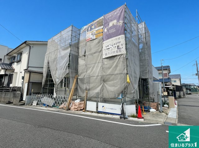 伊丹市堀池　第13期　新築一戸建ての外観|周辺は落ち着いた街並みの住宅地！子育てがしやすい住環境です！まだ未完成ですが、現地でしかわからない事もございます。是非一度ご覧ください。