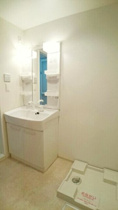スペースが確保できる洗面所です
