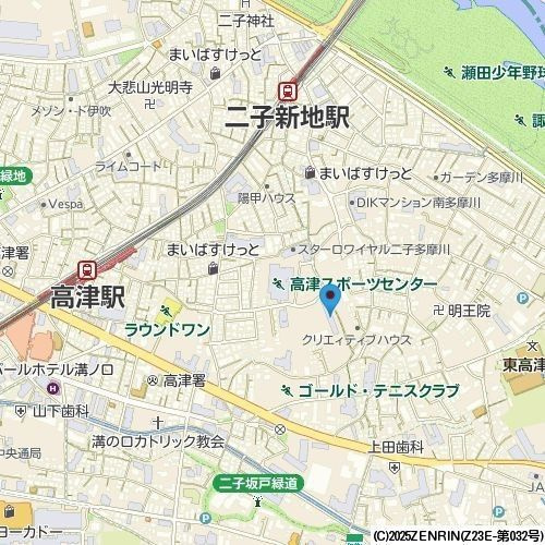 オープンブルーム二子の地図