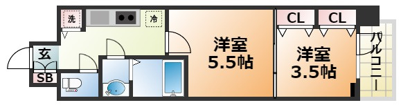 ラヴ神戸三宮の間取り