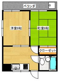 コーポＭ３の間取り