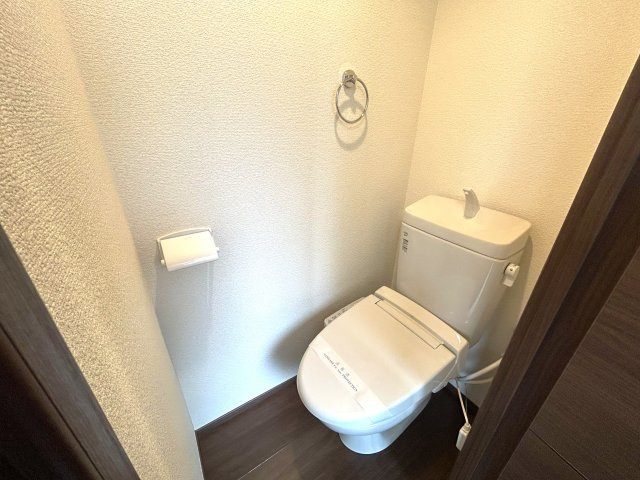 落ち着いた色調のトイレです