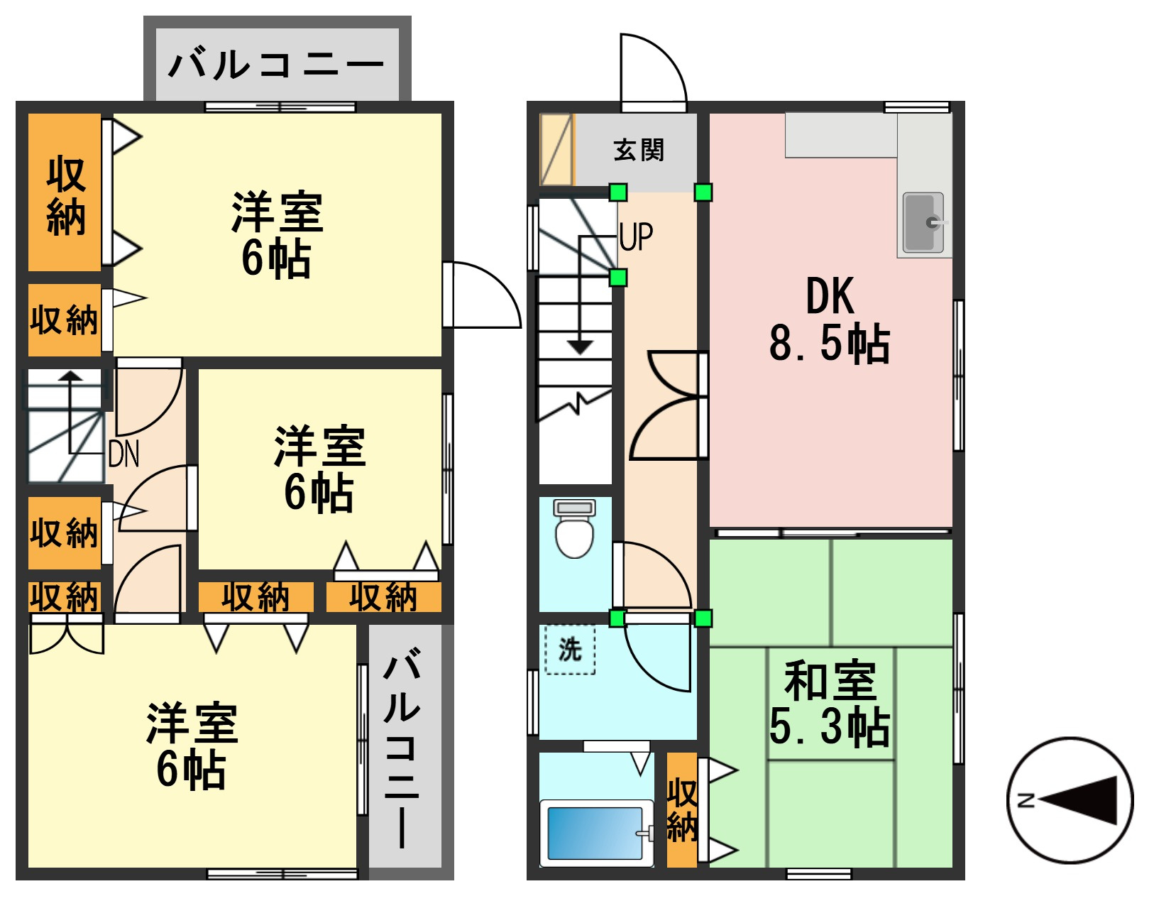 (T014)東京都葛飾区西水元3ー33ー14戸建の間取り