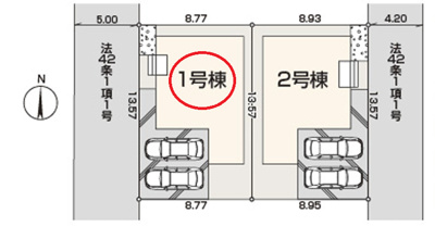 【区画図】 | 所沢市北秋津　全2棟　1号棟