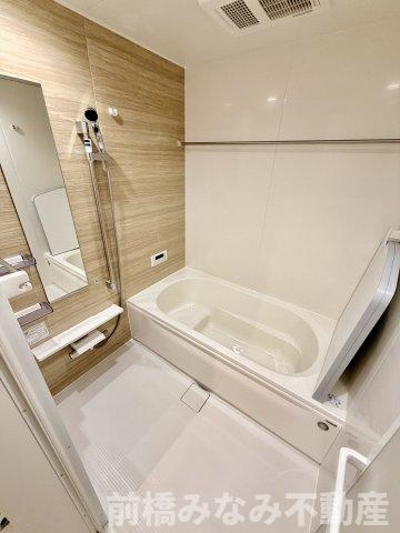 【新築】前橋市日吉町３期　限定１棟　グラファーレ　新築建売の浴室|お風呂です