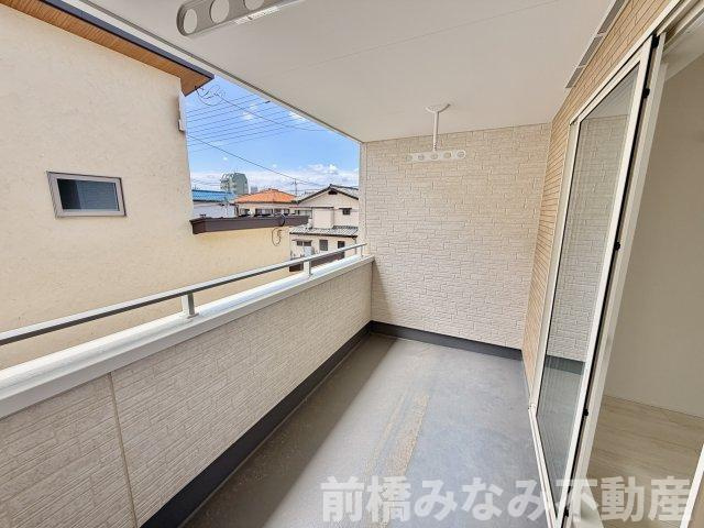 【新築】前橋市日吉町３期　限定１棟　グラファーレ　新築建売のバルコニー|陽当たり良好なバルコニーです