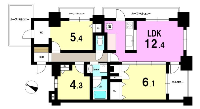 アンファージュ川越ファーストの間取り