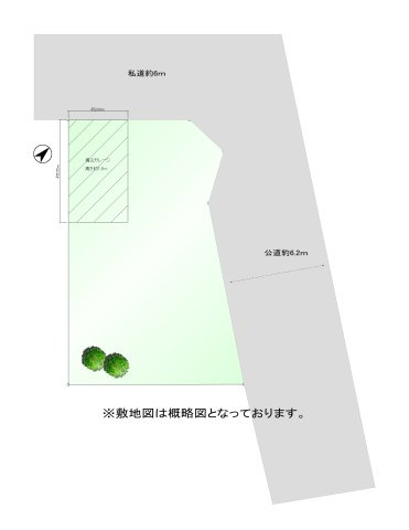 柏原市国分東条町の売地の土地図