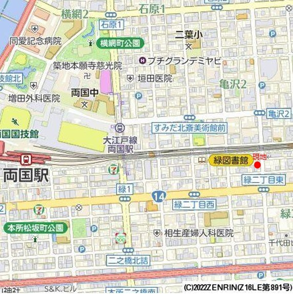 シティハイツ両国の地図