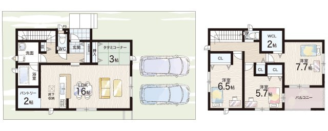 ★大津市大平　第1期　新築一戸建ての間取り|1号地