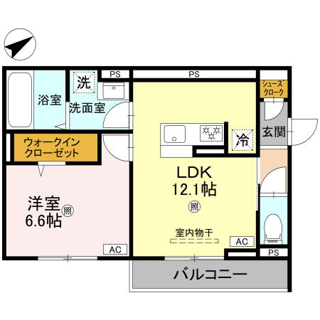 【間取り】 | アルタ若竹ビュー | お部屋の間取りです