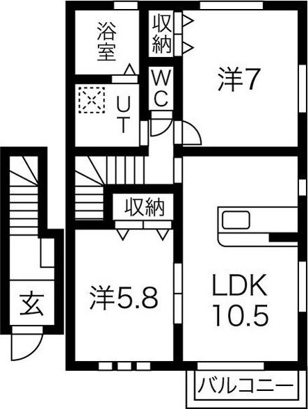 レジデンスダイドー B棟の間取り