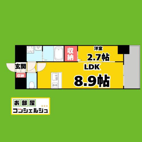 メイクスアート名駅南Ⅳの間取り