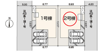 【区画図】 | 所沢市北秋津　全2棟　2号棟