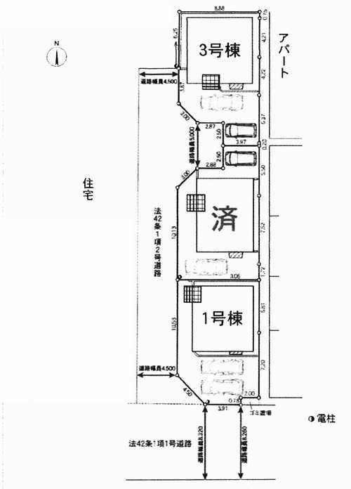 海老名市今里第8　新築戸建全3棟　1号棟の区画図