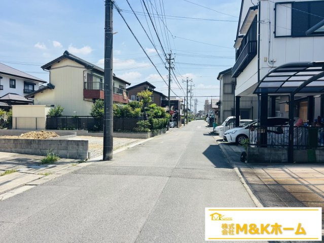半田市大松町2丁目　全2棟　2号棟の前面道路含む現地写真|R8.7.15撮影　前道約5.9ｍ！