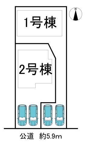 半田市大松町2丁目　全2棟　2号棟の間取り|2号棟　3（4）LDK+パントリー+土間収納♪