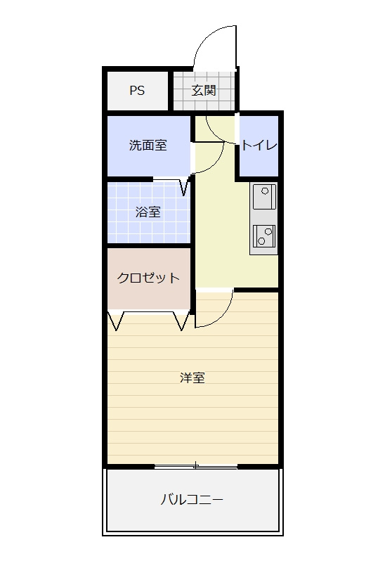 熊本市西区二本木２丁目の賃貸マンションの間取り